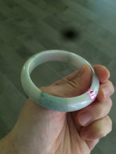 Load image into Gallery viewer, 53mm 100% natural Type A light yellow/green/white jadeite jade bangle U5
