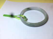 Load image into Gallery viewer, 52.5mm Certified Type A 100% Natural green/white Jadeite Jade oval bangle KS63-8403
