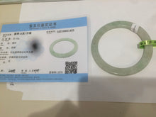 Load image into Gallery viewer, 53mm Certified Type A 100% Natural green thin Jadeite Jade bangle AB49-1453
