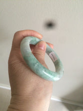 Load image into Gallery viewer, 54.5mm Type A 100% Natural sunny green/white Jadeite Jade bangle AT29-2409
