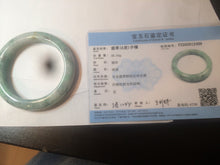 Load image into Gallery viewer, 54.5mm Type A 100% Natural sunny green/white Jadeite Jade bangle AT29-2409
