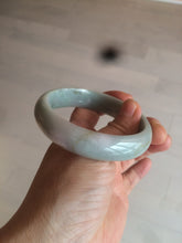 Load image into Gallery viewer, 58.3mm Certified 100% natural Type A green purple blue (spring sky with purple cloud) jadeite jade bangle N92-3798
