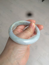 Load image into Gallery viewer, 57mm Certificated Type A 100% Natural green/white oval  jadeite jade bangle D89-7164
