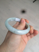 Load image into Gallery viewer, 57mm Certificated Type A 100% Natural green/white oval  jadeite jade bangle D89-7164
