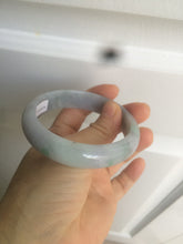 Load image into Gallery viewer, 57.4mm certified Type A 100% Natural light green/purple/gray Jadeite Jade bangle AM39-0734
