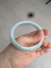 Load image into Gallery viewer, 57mm Certificated Type A 100% Natural green/white oval  jadeite jade bangle D89-7164
