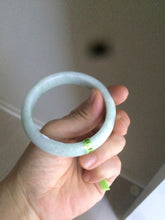 Load image into Gallery viewer, 54.6mm certified type A 100% Natural green/white Jadeite Jade bangle L129-4939
