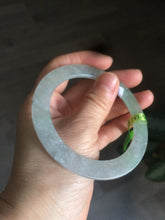 Load image into Gallery viewer, 57.5mm Certified Type A 100% Natural icy green/white super thin style Jadeite bangle AE10-0423

