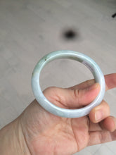 Load image into Gallery viewer, 57mm Certificated Type A 100% Natural green/white oval  jadeite jade bangle D89-7164
