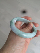 Load image into Gallery viewer, 56.6mm Certified type A 100% Natural sunny green purple Jadeite Jade bangle N95-0465
