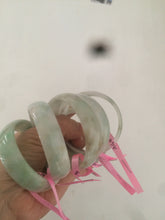 Load image into Gallery viewer, 52.2 mm Type A 100% Natural light green/brown Jadeite Jade bangle group AG4
