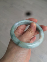 Load image into Gallery viewer, 56.6mm Certified type A 100% Natural sunny green purple Jadeite Jade bangle N95-0465
