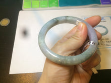 Load image into Gallery viewer, Reserved!. Please don&#39;t order. Thanks. 58.6mm certified type A 100% Natural green/purple/gray Jadeite Jade bangle G108-3543
