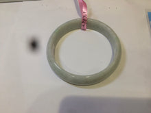Load image into Gallery viewer, 57.7mm certificated type A 100% Natural light green/white Jadeite Jade bangle AB54-0003
