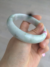 Load image into Gallery viewer, 57.8mm 100% natural certified light green/purple jadeite jade bangle X54-5927
