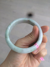 Load image into Gallery viewer, 57.8mm 100% natural certified light green/purple jadeite jade bangle X54-5927
