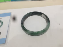 Load image into Gallery viewer, 50.2mm Certified Type A 100% Natural sunny green/dark green Jadeite Jade bangle D45-0105
