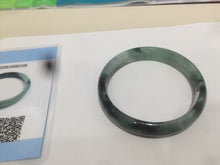 Load image into Gallery viewer, 50.2mm Certified Type A 100% Natural sunny green/dark green Jadeite Jade bangle D45-0105
