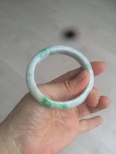 Load image into Gallery viewer, 50mm Certified Type A 100% Natural sunny green/white Jadeite Jade bangle AF60-0755
