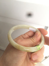 Load image into Gallery viewer, 54.7mm Certificated Type A 100% Natural yellow oval  jadeite jade bangle AC37-8526
