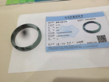 Load image into Gallery viewer, 50.2mm Certified Type A 100% Natural sunny green/dark green Jadeite Jade bangle D45-0105
