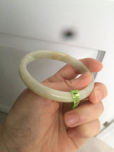 Load image into Gallery viewer, 54.7mm Certificated Type A 100% Natural yellow oval  jadeite jade bangle AC37-8526
