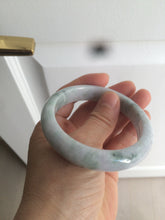 Load image into Gallery viewer, 56mm certificated Type A 100% Natural light green/purple Jadeite Jade bangle L126-9559
