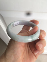 Load image into Gallery viewer, 56mm certificated Type A 100% Natural light green/purple Jadeite Jade bangle L126-9559
