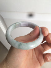 Load image into Gallery viewer, 56mm certificated Type A 100% Natural light green/purple Jadeite Jade bangle L126-9559
