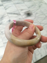 Load image into Gallery viewer, 58.5mm Certified 100% natural Type A green/brown/purple jadeite jade bangle Q51-3369
