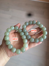 Load image into Gallery viewer, 14x13mm 100% Natural light green/gray vintage style nephrite Hetian Jade bead bracelet HF28
