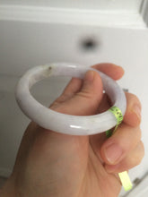 Load image into Gallery viewer, 54mm certifed 100% natural certified white/light purple jadeite jade bangle AC43-5953
