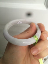 Load image into Gallery viewer, 54mm certifed 100% natural certified white/light purple jadeite jade bangle AC43-5953
