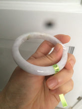 Load image into Gallery viewer, 54mm certifed 100% natural certified white/light purple jadeite jade bangle AC43-5953
