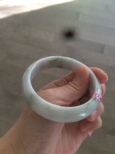 Load image into Gallery viewer, 57.8mm 100% natural certified light green/purple jadeite jade bangle X54-5927
