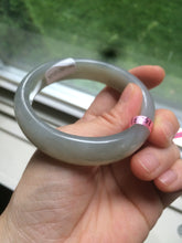 Load image into Gallery viewer, 54.9mm Certified 100% Natural gray/white nephrite Hetian Jade bangle U11-1590 卖了
