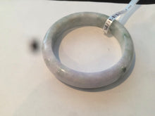 Load image into Gallery viewer, 56mm certificated Type A 100% Natural light green/purple Jadeite Jade bangle L126-9559
