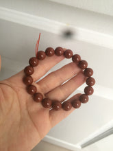 Load image into Gallery viewer, 10-11.9mm 100% natural red agate bracelet CB33
