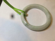 Load image into Gallery viewer, 54.6mm certified type A 100% Natural green/white Jadeite Jade bangle L129-4939
