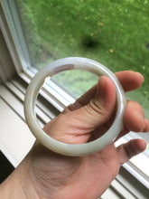 Load image into Gallery viewer, 55.3mm certified Type A 100% Natural green/yellow Jadeite Jade bangle Y114-0412
