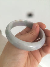 Load image into Gallery viewer, 54.2mm 100% natural type A certified light green/purple/red (FU LU SHOU, 福禄寿) jadeite jade bangle AM35-0063
