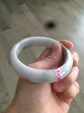 Load image into Gallery viewer, 57.8mm 100% natural certified light green/purple jadeite jade bangle X54-5927
