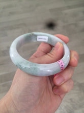 Load image into Gallery viewer, 57.8mm 100% natural certified light green/purple jadeite jade bangle X54-5927
