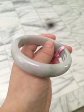 Load image into Gallery viewer, 57.8mm 100% natural certified light green/purple jadeite jade bangle X54-5927
