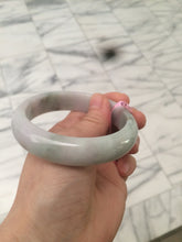 Load image into Gallery viewer, 57.8mm 100% natural certified light green/purple jadeite jade bangle X54-5927
