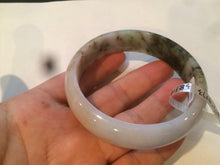 Load image into Gallery viewer, 58mm Certified Type A 100% Natural dark green purple brown Jadeite Jade bangle L135-4073

