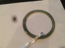 Load image into Gallery viewer, 58.5mm Type A 100% Natural icy light green super thin style Jadeite bangle L138
