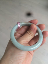 Load image into Gallery viewer, 51.2mm certificated Type A 100% Natural light green/blue/red Jadeite Jade bangle C4804
