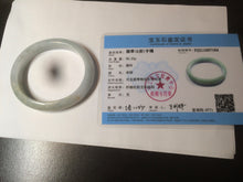 Load image into Gallery viewer, 57mm Certificated Type A 100% Natural green/white oval  jadeite jade bangle D89-7164
