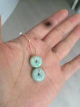 Load image into Gallery viewer, 12.2mm 100% Natural safe and sound dangling jadeite Jade earring Y117(Add on item. No sale individually)
